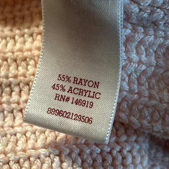 SO Heritage V-Neck Light Pink Sweater Size Medium - Picture 8 of 8